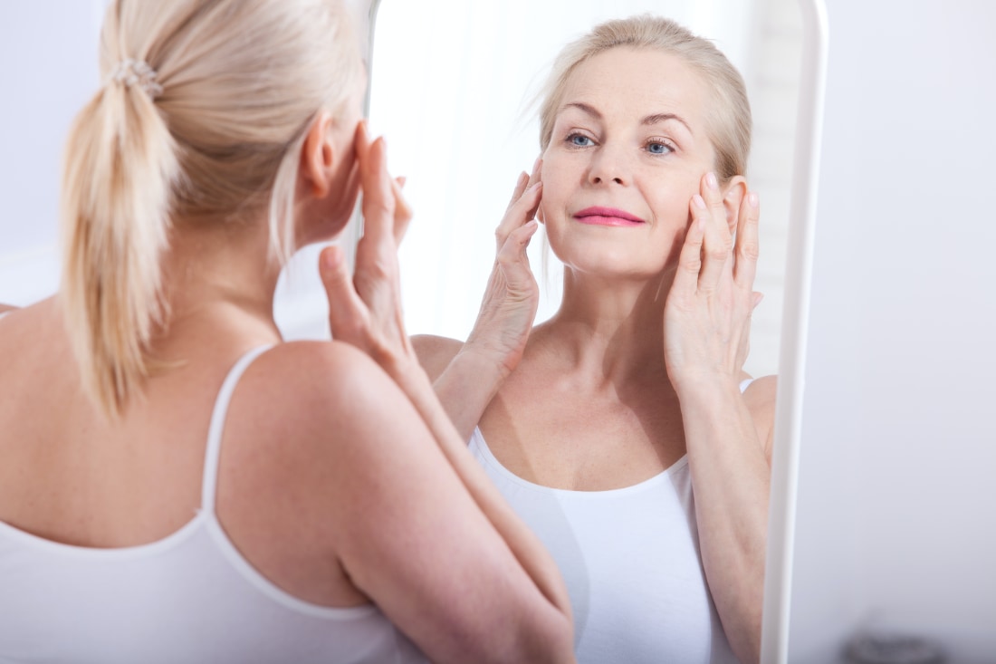 Woman looking younger after using JOOVV and Microcurrent Treatments